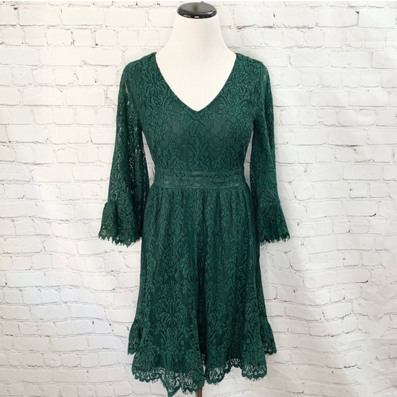 ModCloth Through The Bluebells Green Lace Dress - Picture 3 of 6